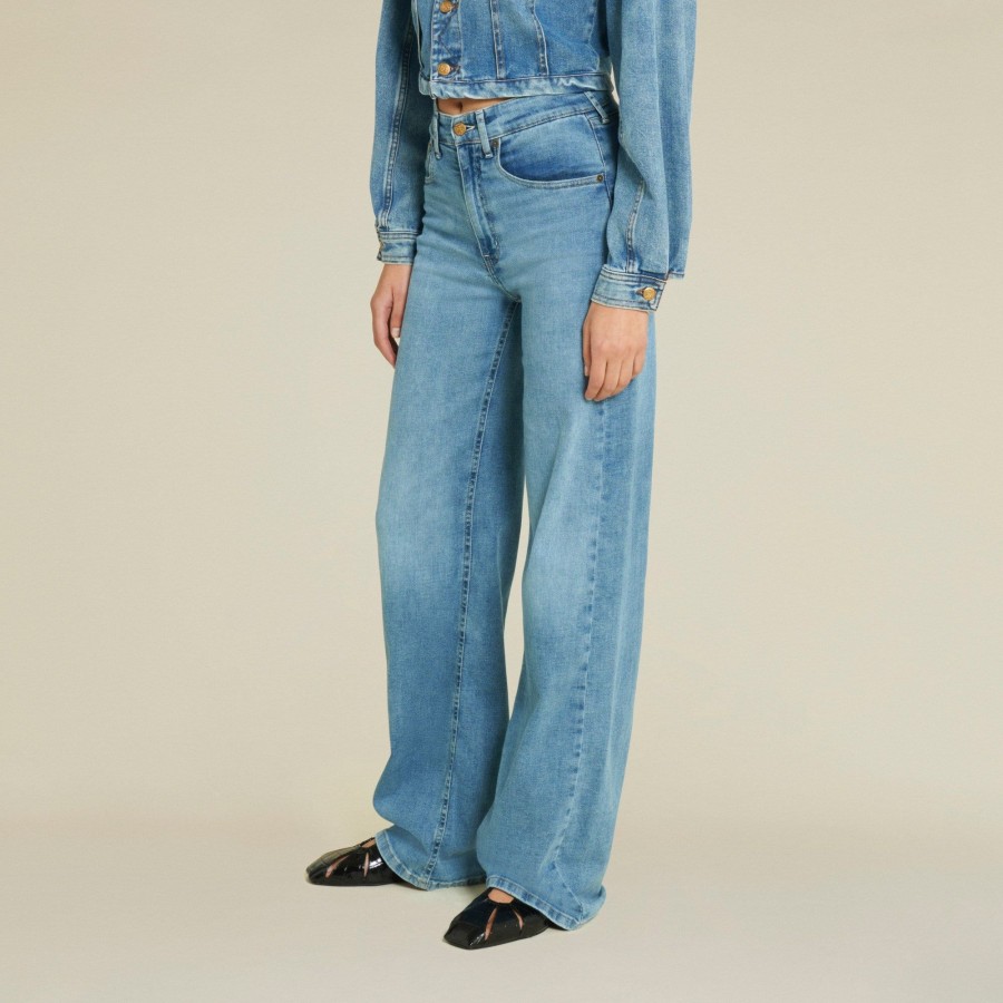 Jeans | LOIS Rosa Brando Stone - High Rise Wide Leg Medium Blue