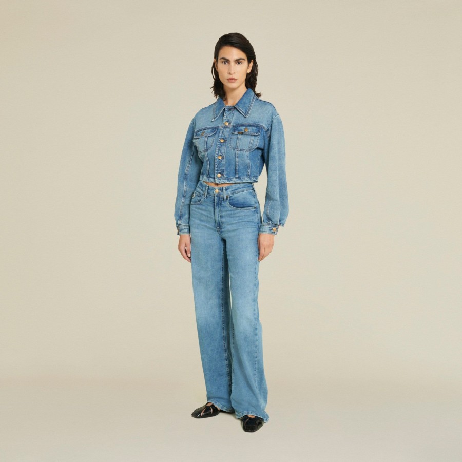 Jeans | LOIS Rosa Brando Stone - High Rise Wide Leg Medium Blue