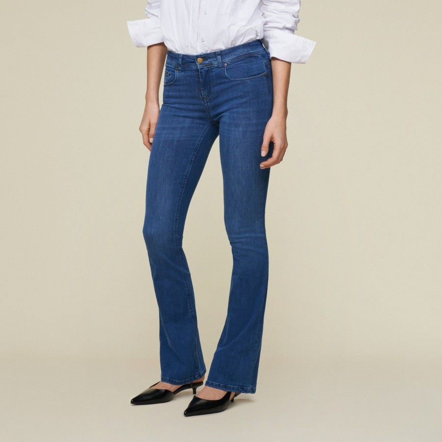 Jeans | LOIS Melrose Leia Teal - Mid Rise Flare Medium Blue