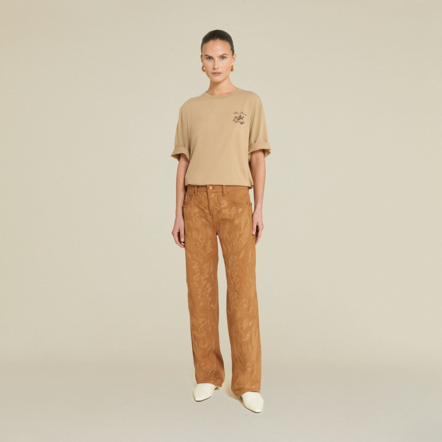 Jeans | LOIS Harley Otawa Embro - Low Rise Straight Leg Brown