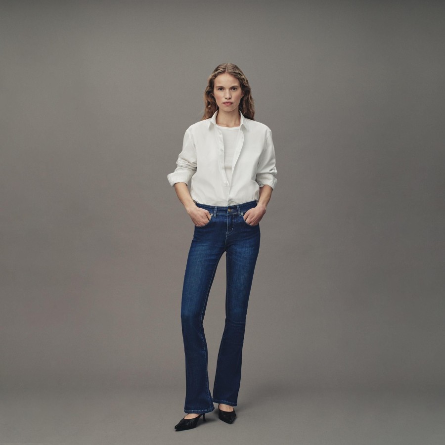 Jeans | LOIS Melrose Marconi Mist - Mid Rise Flare Dark Blue