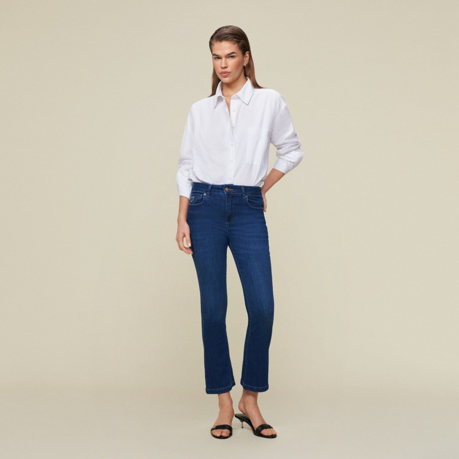 Jeans | LOIS Marbella Marconi Mist - Mid Rise Flare Dark Blue