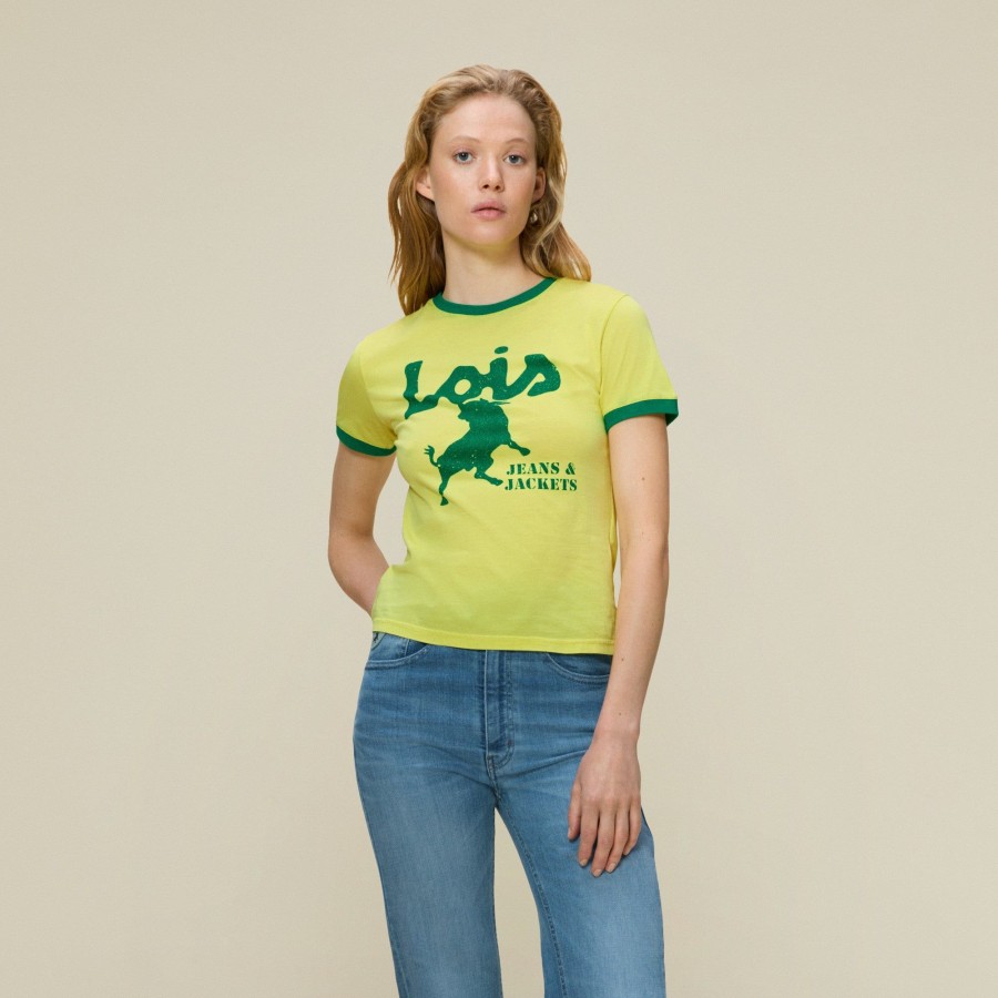 T-Shirts | LOIS Emma Brazilian Legend - Tee 660 Yellow/Green