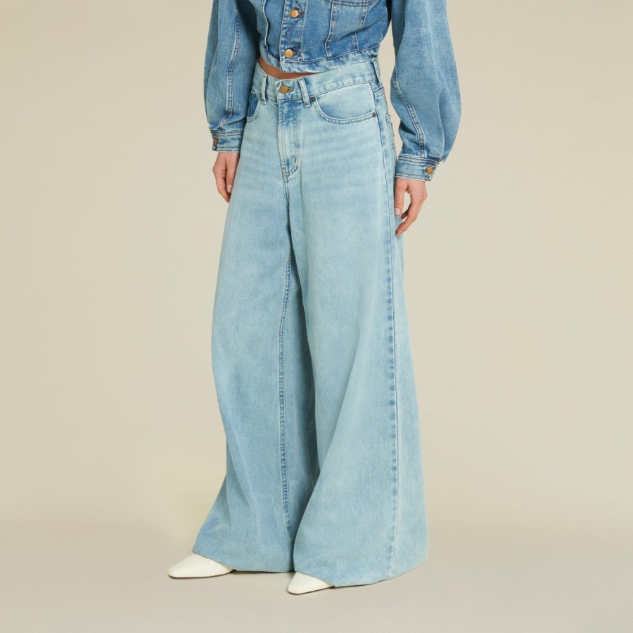 Jeans | LOIS Marlene Soft Amazon Bleach - High Rise Wide Leg Light Blue