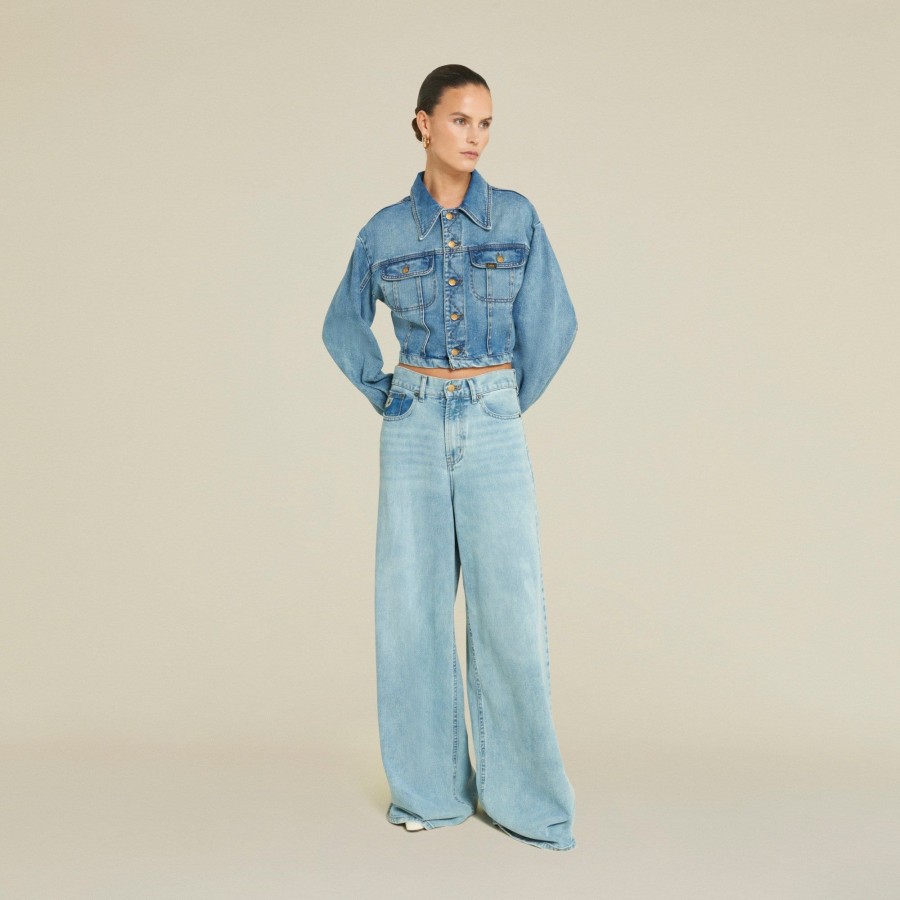 Jeans | LOIS Marlene Soft Amazon Bleach - High Rise Wide Leg Light Blue