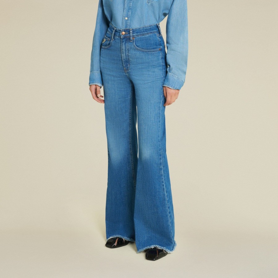 Jeans | LOIS Palas Angel Bluemarine - High Rise Flare Medium Blue