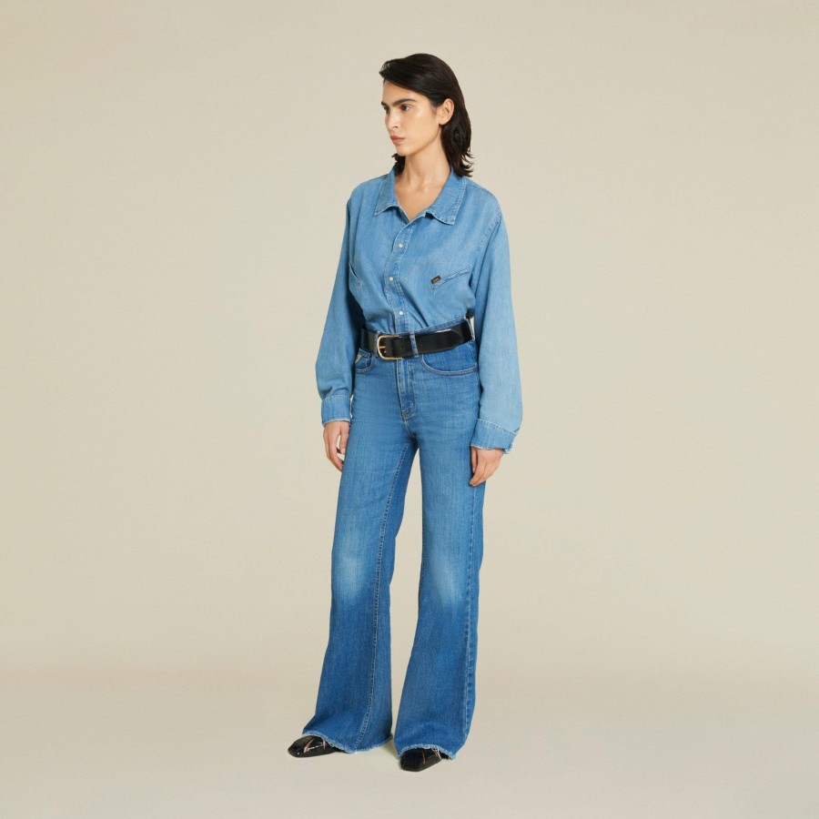 Jeans | LOIS Palas Angel Bluemarine - High Rise Flare Medium Blue