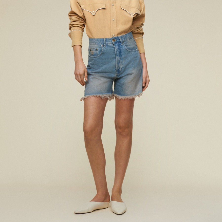 Jeans | LOIS Maya Short Oregon Clay - High Rise Short Light Blue