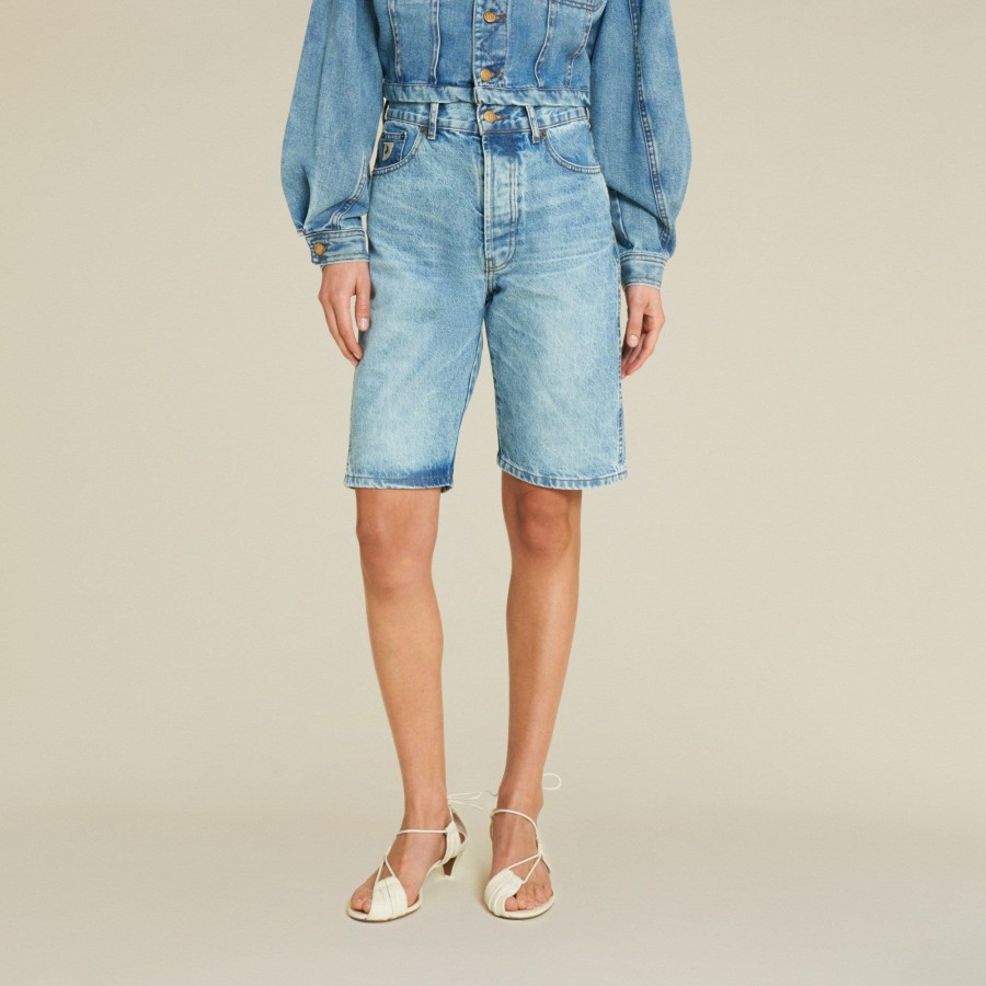 Jeans | LOIS Nanda Jackson Saddle - High Rise Short Light Blue