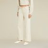 Trousers | LOIS Culotte Crude Linen - Mid Rise Wide Leg Ecru