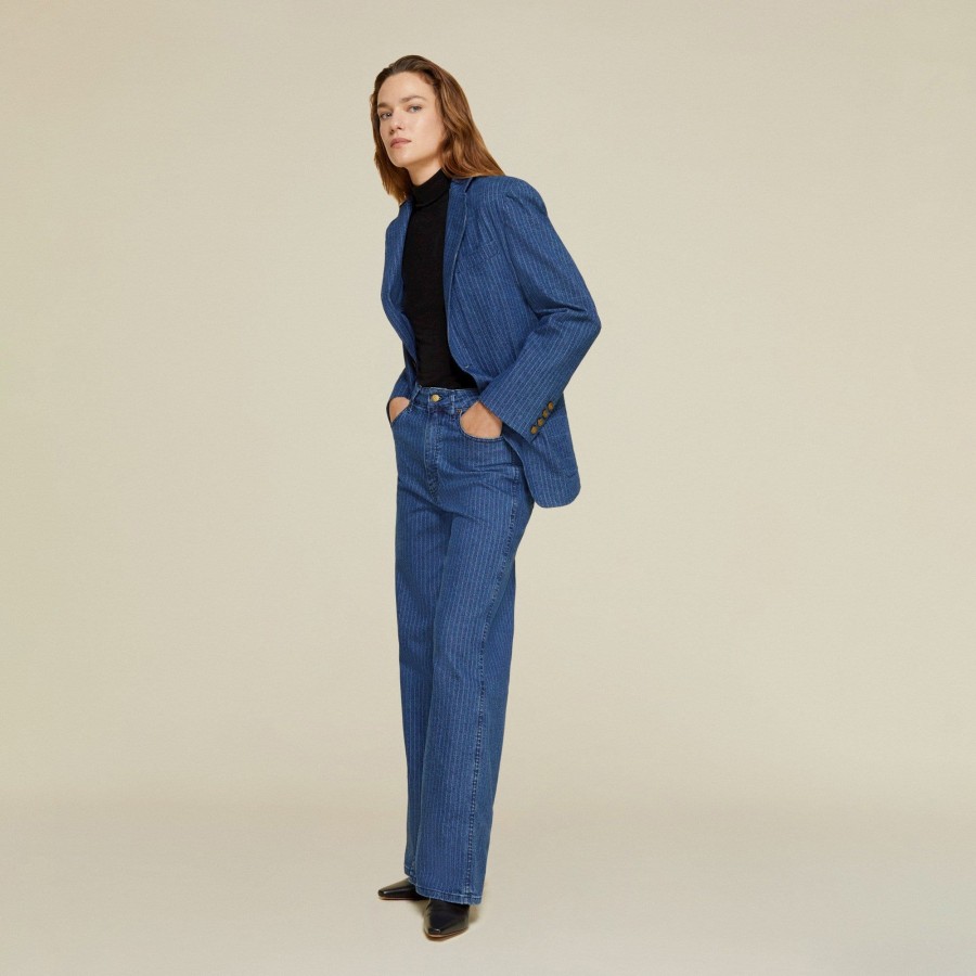 Trousers | LOIS Rachel Arno Stripes Medium Blue