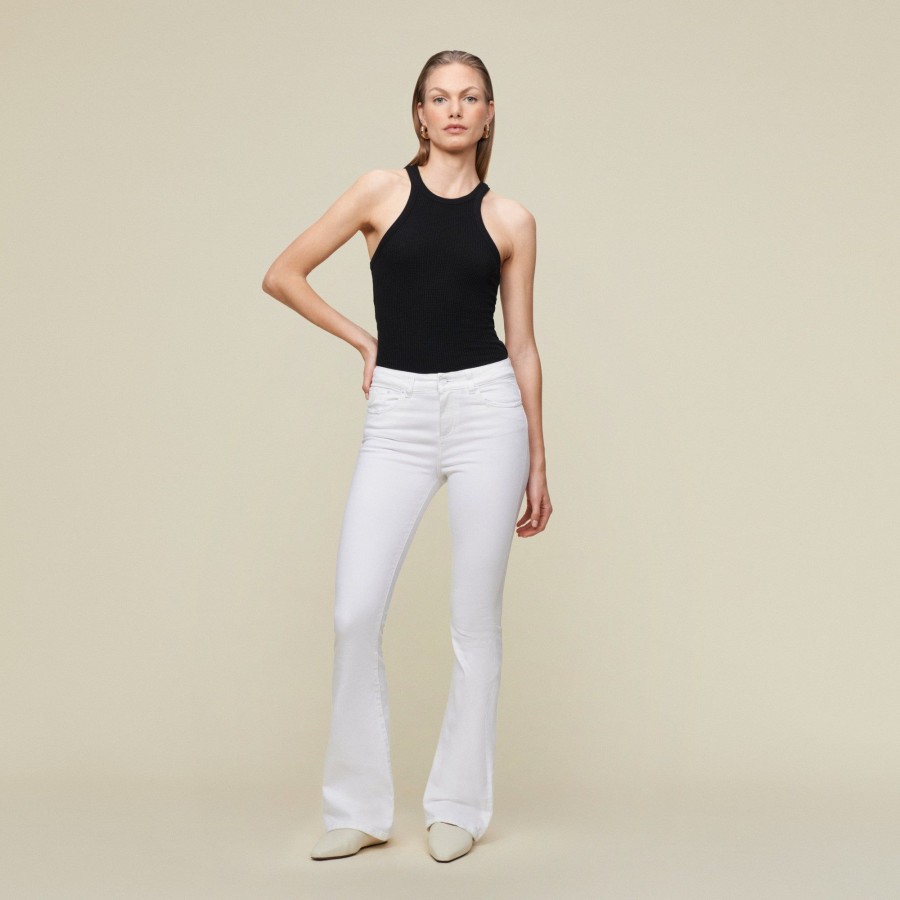 Trousers | LOIS Raval 16 Megalia High Rise Flare White