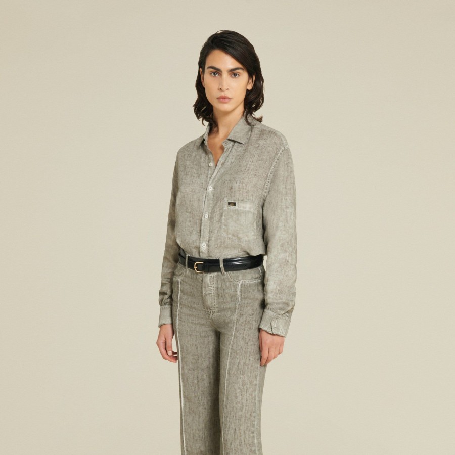 Shirts | LOIS Lucas Xl Cold Linen - Classic Shirt Grey