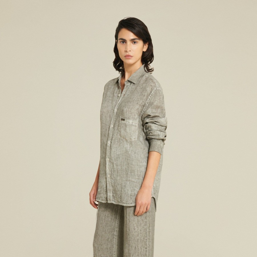 Shirts | LOIS Lucas Xl Cold Linen - Classic Shirt Grey