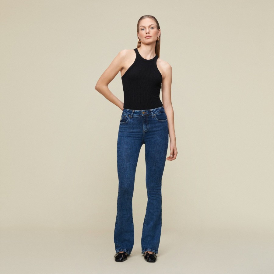 Jeans | LOIS Raval 16 Marco Veins - High Rise Flare Dark Blue