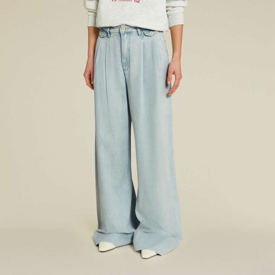 Jeans | LOIS Bauhaus Soft Amazon Radiant - High Rise Wide Leg Light Blue