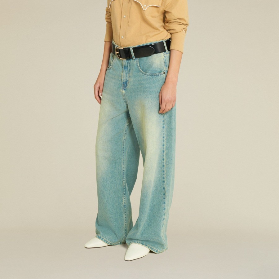 Jeans | LOIS Beatrix Oregon Sand - Low Rise Wide Fit Light Blue