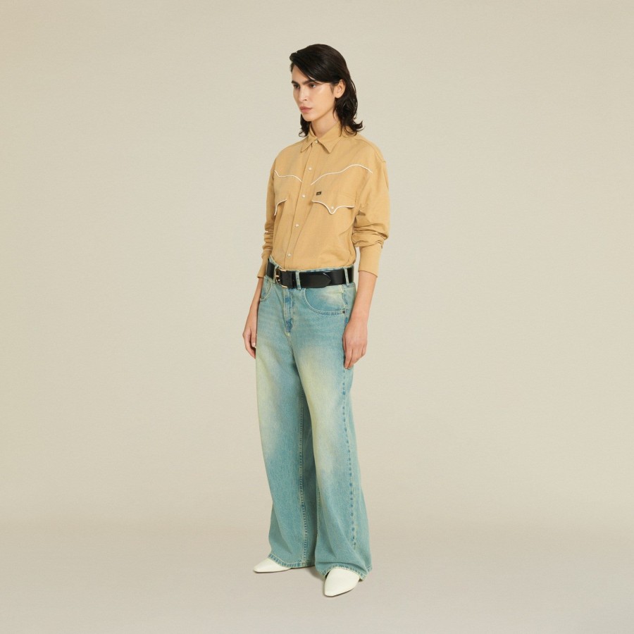 Jeans | LOIS Beatrix Oregon Sand - Low Rise Wide Fit Light Blue