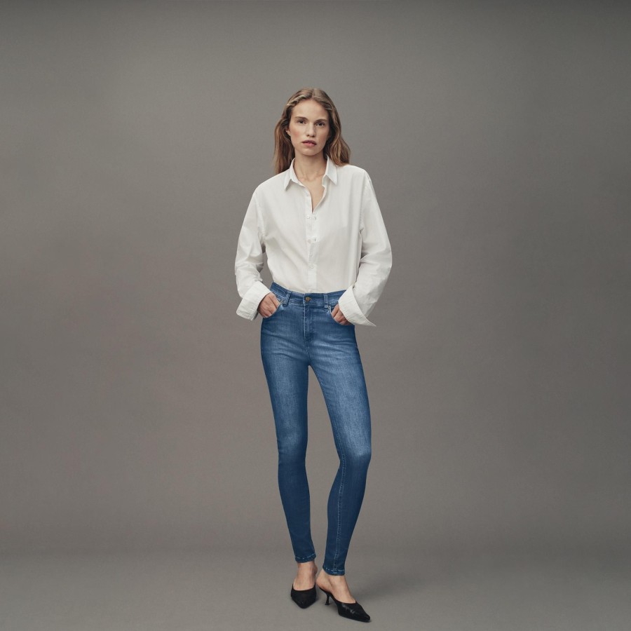 Jeans | LOIS Celia Leia Teal - High Rise Skinny Medium Blue