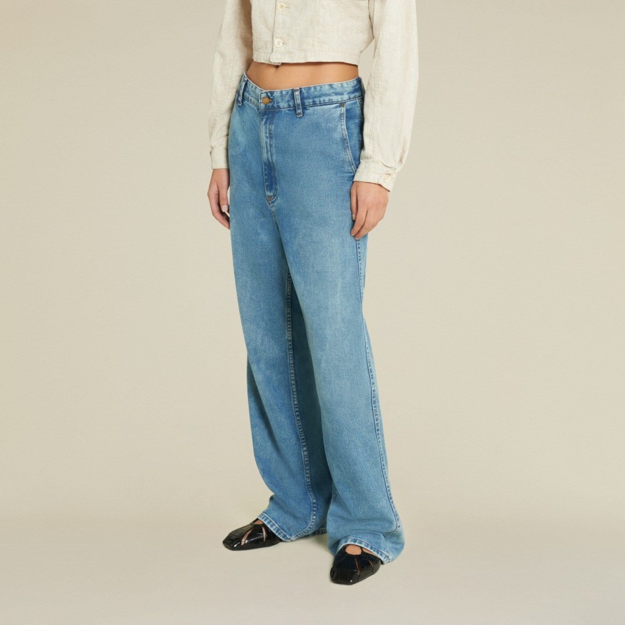 Jeans | LOIS Gloria Soft Amazon Stone - Mid Rise Wide Fit Medium Blue