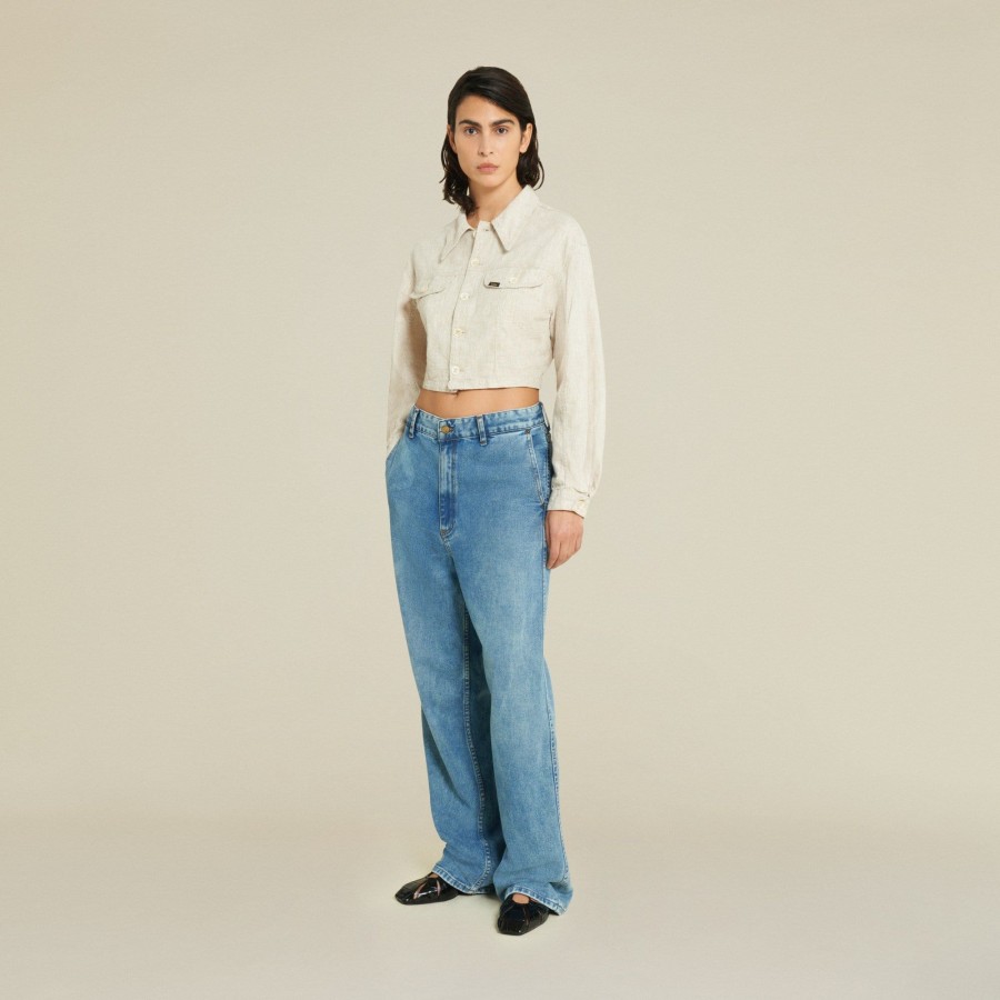 Jeans | LOIS Gloria Soft Amazon Stone - Mid Rise Wide Fit Medium Blue