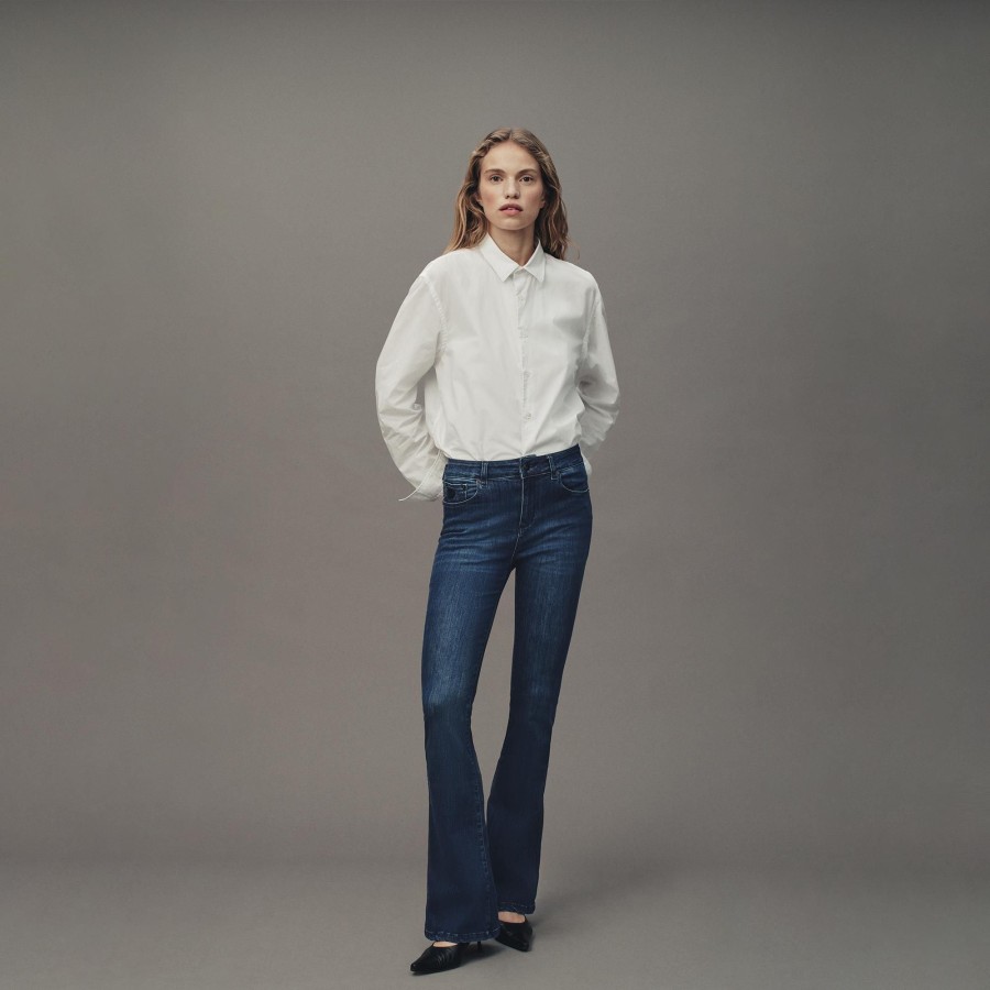 Jeans | LOIS Raval 16 Leia Beat - High Rise Flare Dark Blue