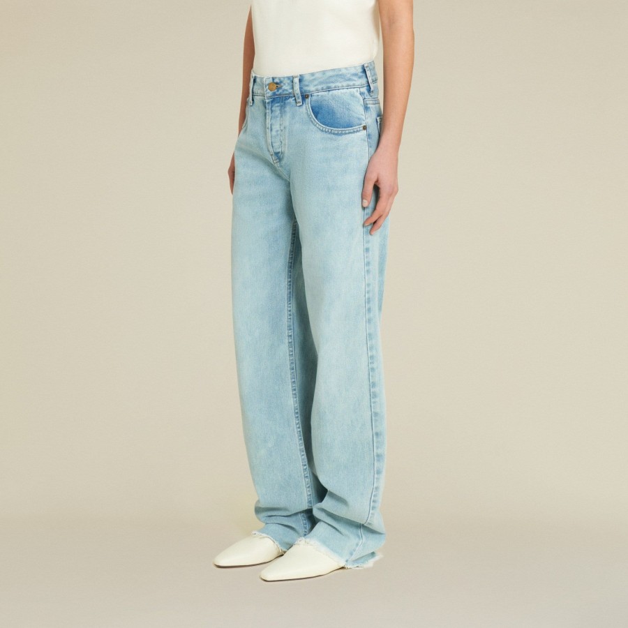 Jeans | LOIS Laia Edge Soft Amazon Bleach - Low Rise Straight Leg Light Blue