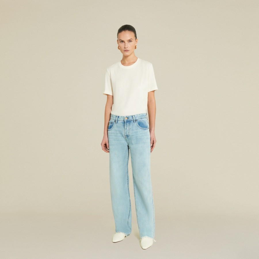 Jeans | LOIS Laia Edge Soft Amazon Bleach - Low Rise Straight Leg Light Blue