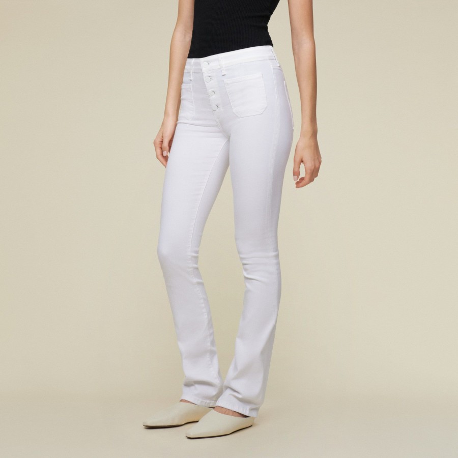 Trousers | LOIS Gaucho Bt Megalia High Rise Flare White