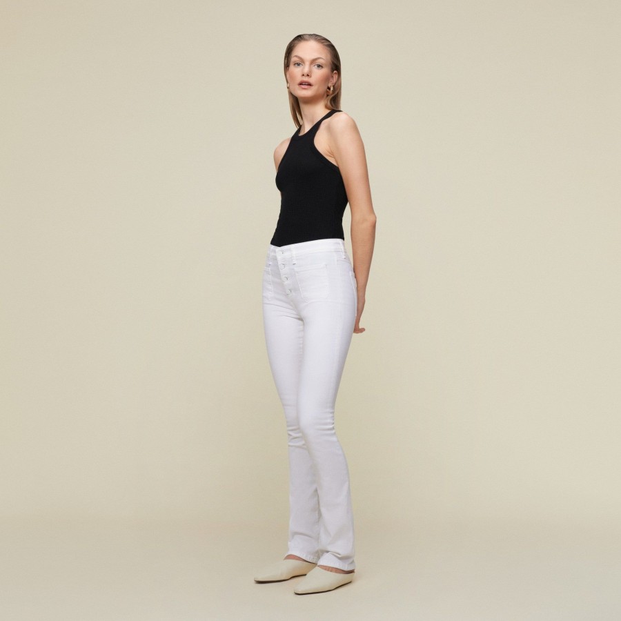 Trousers | LOIS Gaucho Bt Megalia High Rise Flare White